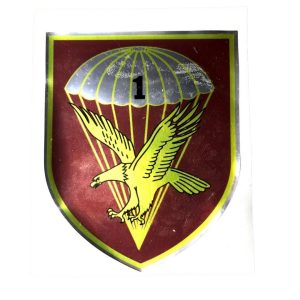 Stickers Domed Shield 1 Bn Maroon 90 mm