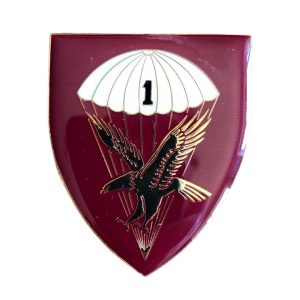 1 Bn metal Shoulder Flash maroon