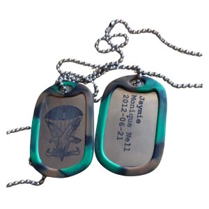 Dogtag Set of 2 with Rubber and Chain
