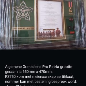 General Border Duty pewter Memo Limited Edition