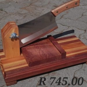 Large biltong slicer Red Iron Bark wood personalised laser logo (38/19/18cm)